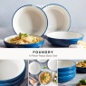 Barbary & Oak Foundry 4 Piece Pasta Bowl Set Blue