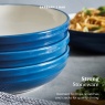 Barbary & Oak Foundry 4 Piece Pasta Bowl Set Blue