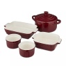 Barbary & Oak 5 Piece Ceramic Ovenware Set Red