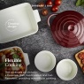 Barbary & Oak 5 Piece Ceramic Ovenware Set Red