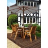 Charles Taylor Charles Taylor 4 Seater Round Table Set with Cushions, Parasol & Base