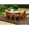 Charles Taylor Charles Taylor 8 Seater Round Table Set with Cushions, Parasol & Base