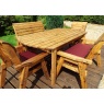 Charles Taylor Charles Taylor 6 Seater Rectangular Table, Bench & Chair Set with Cushions, Parasol & Base