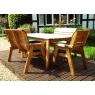 Charles Taylor Charles Taylor 6 Seater Rectangular Table, Bench & Chair Set with Cushions, Parasol & Base