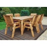 Charles Taylor Charles Taylor 6 Seater Rectangular Table & Chair Set with Cushions, Parasol & Base