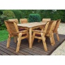 Charles Taylor Charles Taylor 6 Seater Rectangular Table & Chair Set with Cushions, Parasol & Base