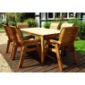 Charles Taylor Charles Taylor 6 Seater Rectangular Table & Chair Set with Cushions, Parasol & Base