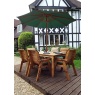 Charles Taylor Charles Taylor 6 Seater Rectangular Table & Chair Set with Cushions, Parasol & Base