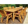 Charles Taylor Charles Taylor 8 Seater Rectangular Table Set with Cushions, Parasol & Base