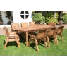 Charles Taylor Charles Taylor 8 Seater Rectangular Table Set with Cushions, Parasol & Base