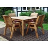 Charles Taylor Charles Taylor 4 Seater Square Table Set with Cushions, Parasol & Base