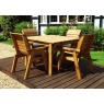 Charles Taylor Charles Taylor 4 Seater Square Table Set with Cushions, Parasol & Base