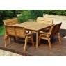 Charles Taylor Charles Taylor 8 Seater Square Table & Bench Set with Cushions, Parasol & Base