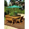 Charles Taylor Charles Taylor 8 Seater Square Table & Bench Set with Cushions, Parasol & Base