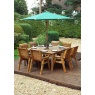 Charles Taylor Charles Taylor 8 Seater Square Table & Chair Set with Cushions, Parasol & Base