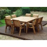 Charles Taylor Charles Taylor 8 Seater Square Table & Chair Set with Cushions, Parasol & Base