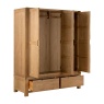 Zurich Triple Combination Oak Wardrobe