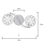 BHS BHS Orianna 2 Light Wall Light - Chrome/Clear