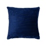 BHS Ribbon Velour Cushion 45cm - Navy