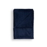 BHS Ribbon Velour Throw 127x152cm - Navy