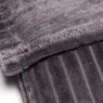 BHS Ribbon Velour Throw 127x152cm - Grey