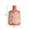 BHS Small Petal Patterned Ceramic Vase - Terracotta