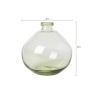BHS Recycled Round Glass Vase - Green