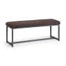 Julian Bowen Julian Bowen Brooklyn Upholstered Bench - Charcoal