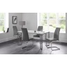 Julian Bowen Julian Bowen Calabria Velvet Cantilever Dining Chair - Grey