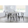 Julian Bowen Casa Rectangular Dining Table - Grey/Black