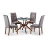 Julian Bowen Chelsea Round Glass 120cm Table