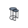 Julian Bowen Chicago Round Nesting Side Tables - Smoked Glass