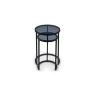 Julian Bowen Chicago Round Nesting Side Tables - Smoked Glass