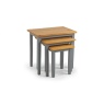 Julian Bowen Cleo Nest Of Tables - 2 Tone Grey & Oak