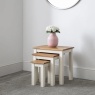 Julian Bowen Coxmoor Nest Of 3 Tables - Ivory & Oak