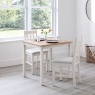 Julian Bowen Coxmoor Square Dining Table 75cm - Ivory & Oak