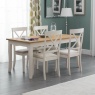 Julian Bowen Davenport Dining Table - Oak/White