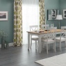 Julian Bowen Davenport Dining Table - Oak/White