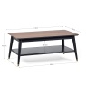 Julian Bowen Findlay Coffee Table With Shelf - Walnut & Black