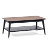 Julian Bowen Findlay Coffee Table With Shelf - Walnut & Black