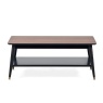 Julian Bowen Findlay Coffee Table With Shelf - Walnut & Black