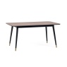 Julian Bowen Findlay Rectangular Dining Table - Walnut & Black
