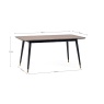 Julian Bowen Findlay Rectangular Dining Table - Walnut & Black