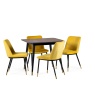 Julian Bowen Findlay Square Dining Table - Walnut & Black