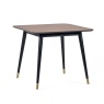 Julian Bowen Findlay Square Dining Table - Walnut & Black