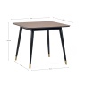 Julian Bowen Findlay Square Dining Table - Walnut & Black