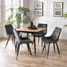 Julian Bowen Findlay Square Dining Table - Walnut & Black
