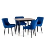 Julian Bowen Findlay Square Dining Table - Walnut & Black