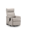Julian Bowen Helena Rise & Recline Chair- Pebble Faux Leather