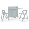 Julian Bowen Helsinki Compact Folding Dining Set - Light Grey